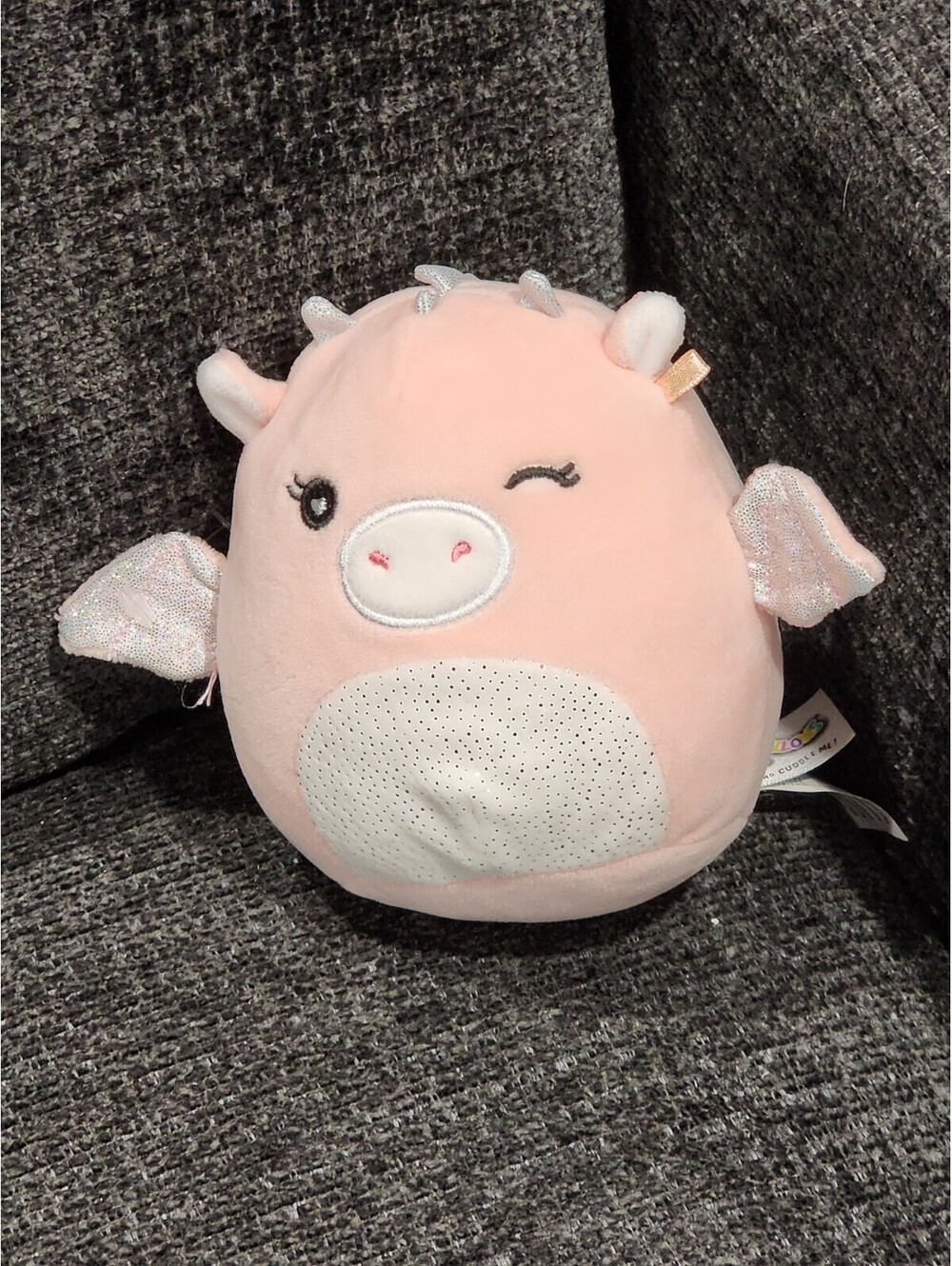 2020 Squishmallow “Dakota” Winking Pink Dragon 5” (Mini).